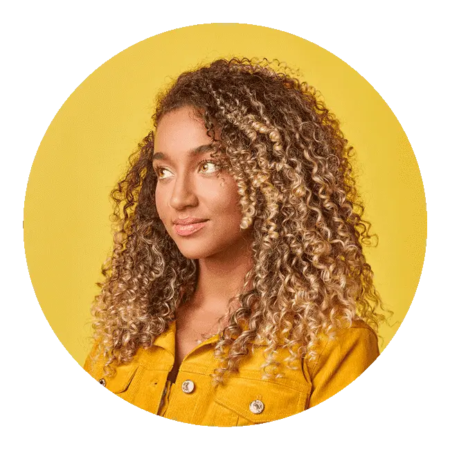 Embark on a modern journey towards mental wellness featuring a curly hair woman